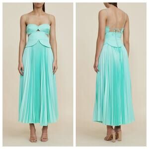 Acler Atholton Arctic Mint Cutout Tie-Back Midi Dress